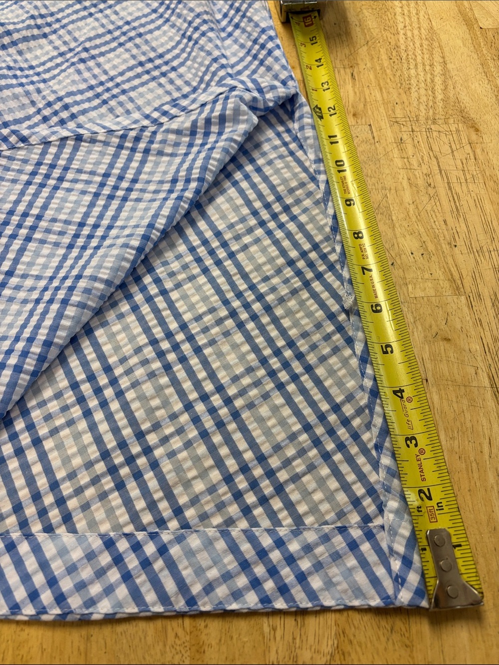 Anne Klein Light Blue and White Plaid Maxi Dress - Picture 4 of 4
